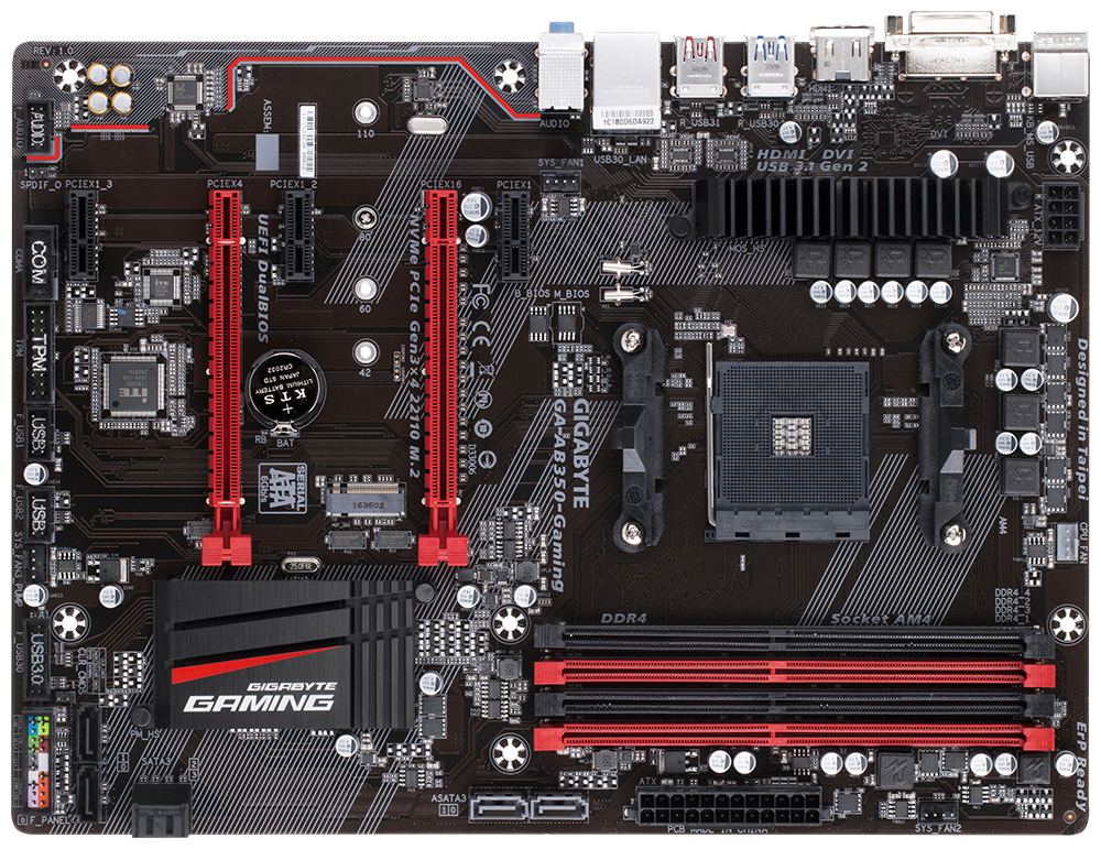 GIGABYTE GA-AB350-Gaming AMD B350 Socket AM4 ATX – image 2