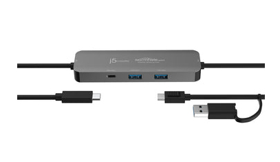 j5create JCH462 interface hub USB 3.2 Gen 2 (3.1 Gen 2) Type-A + Type-C Grey – image 3
