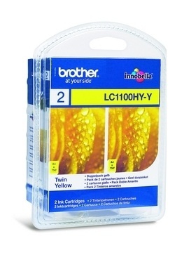 Brother LC-1100HYYBP2 ink cartridge 2 pc(s) Original High (XL) Yield Yellow