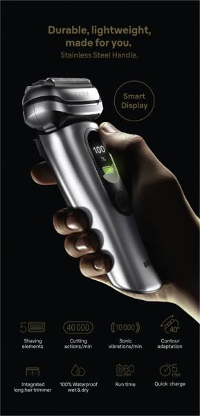 Braun NEVO 917667 men's shaver Foil shaver Trimmer Silver – image 5