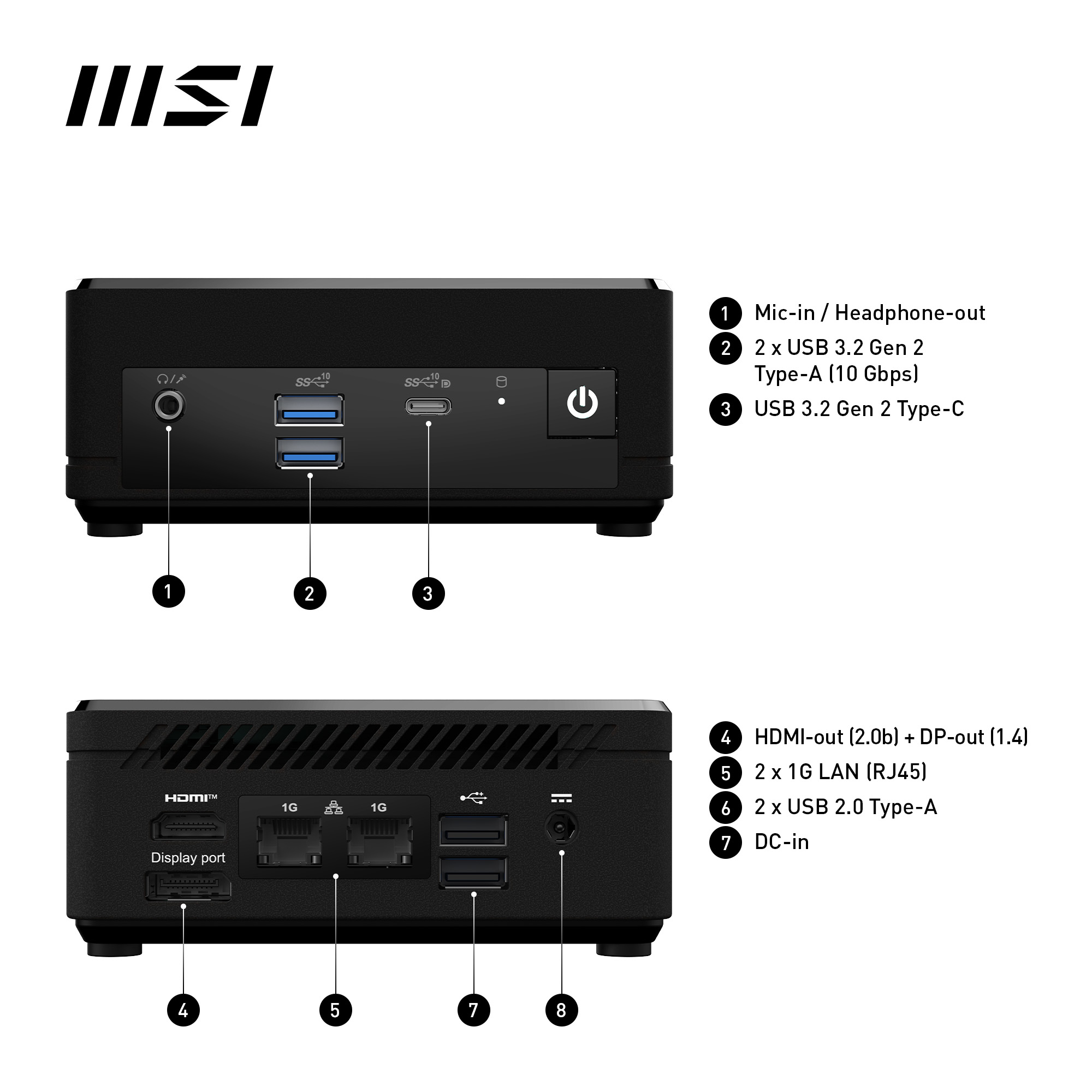 MSI Cubi N ADL Intel N100 Barebone, NUC, SFF, Mini Computer, HTPC, (NO RAM, NO Storage, NO OS), UHD Graphics/Type C/HDMI/DisplayPort/Dual LAN/WiFi 5/BT 5.1/VESA image 27