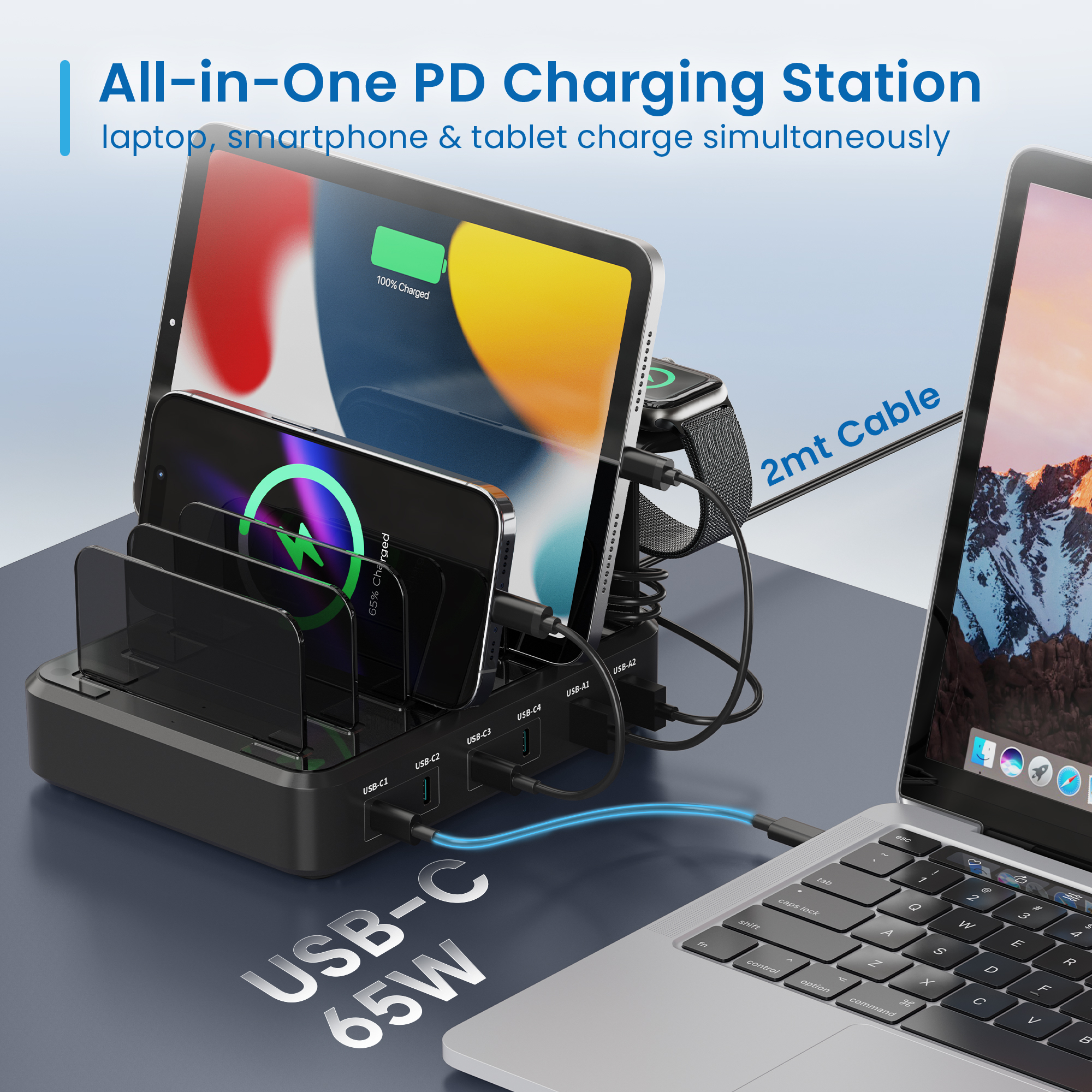 Ewent EW1335 mobile device charger Universal Black AC Fast charging Indoor – image 2