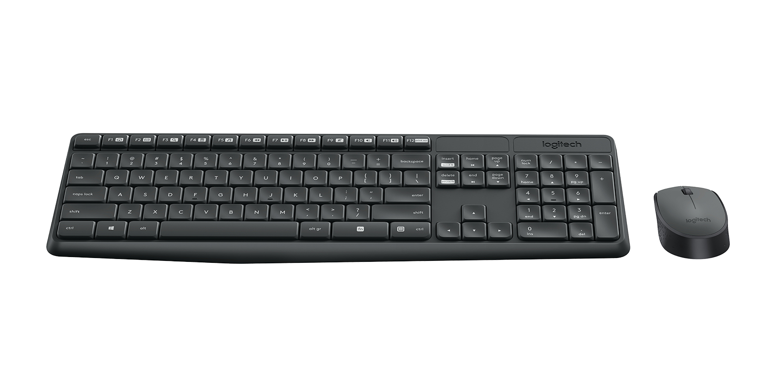 Kit de Teclado y Mouse Inalámbrico Logitech MK235, RF, Color Negro, Español  920-007901