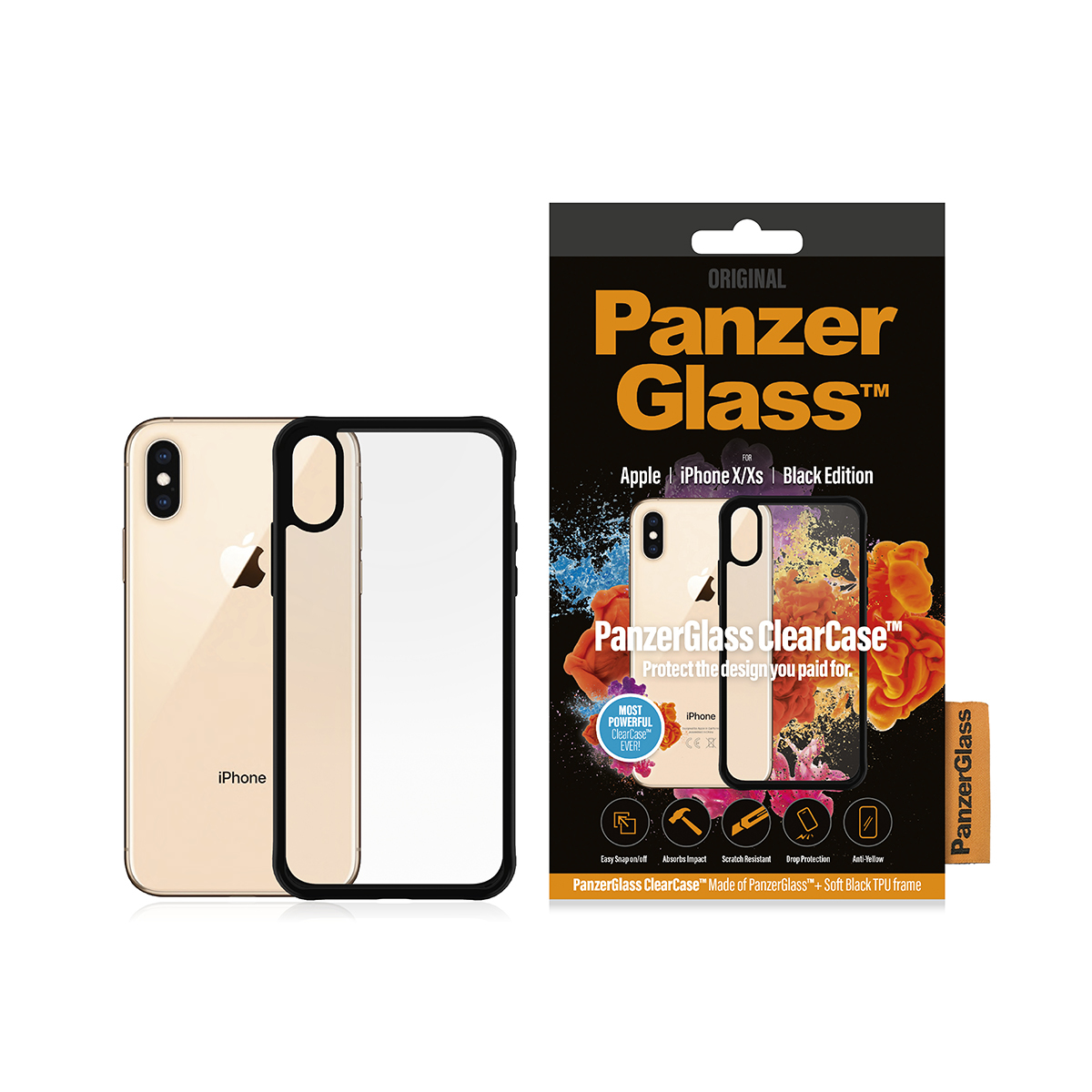 PanzerGlass ® ClearCase iPhone Xs | X | Black – image 4