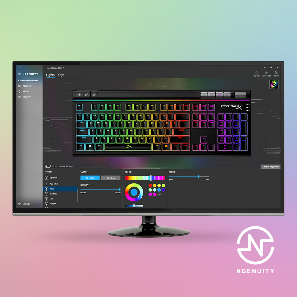 HyperX Alloy Elite 2 - Mechanical Gaming Keyboard - HX Red (UK Layout) (HKBE2X-1X-UK/G) – image 3