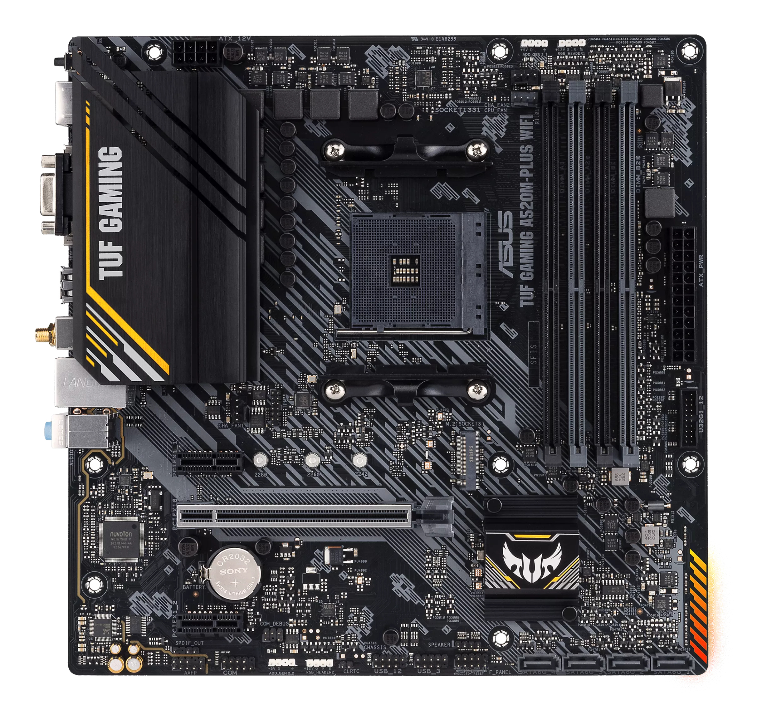 Tarjeta Madre ASUS TUF GAMING A520M-PLUS WIFI - Socket AM4 - 4xDDR4 - 2133/3200/4866(O.C.)MHz - HDMI - VGA - DisplayPort - USB 2.0/3.2 - Micro ATX - TUF GAMING A520M-PLUS WIFI Tarjeta Madre ASUS TUF GAMING A520M-PLUS WIFI - Socket AM4 - 4xDDR4 - 2133/3200/4866(O.C.)MHz - HDMI - VGA - DisplayPort - USB 2.0/3.2 - Micro ATX - TUF GAMING A520M-PLUS WIFI