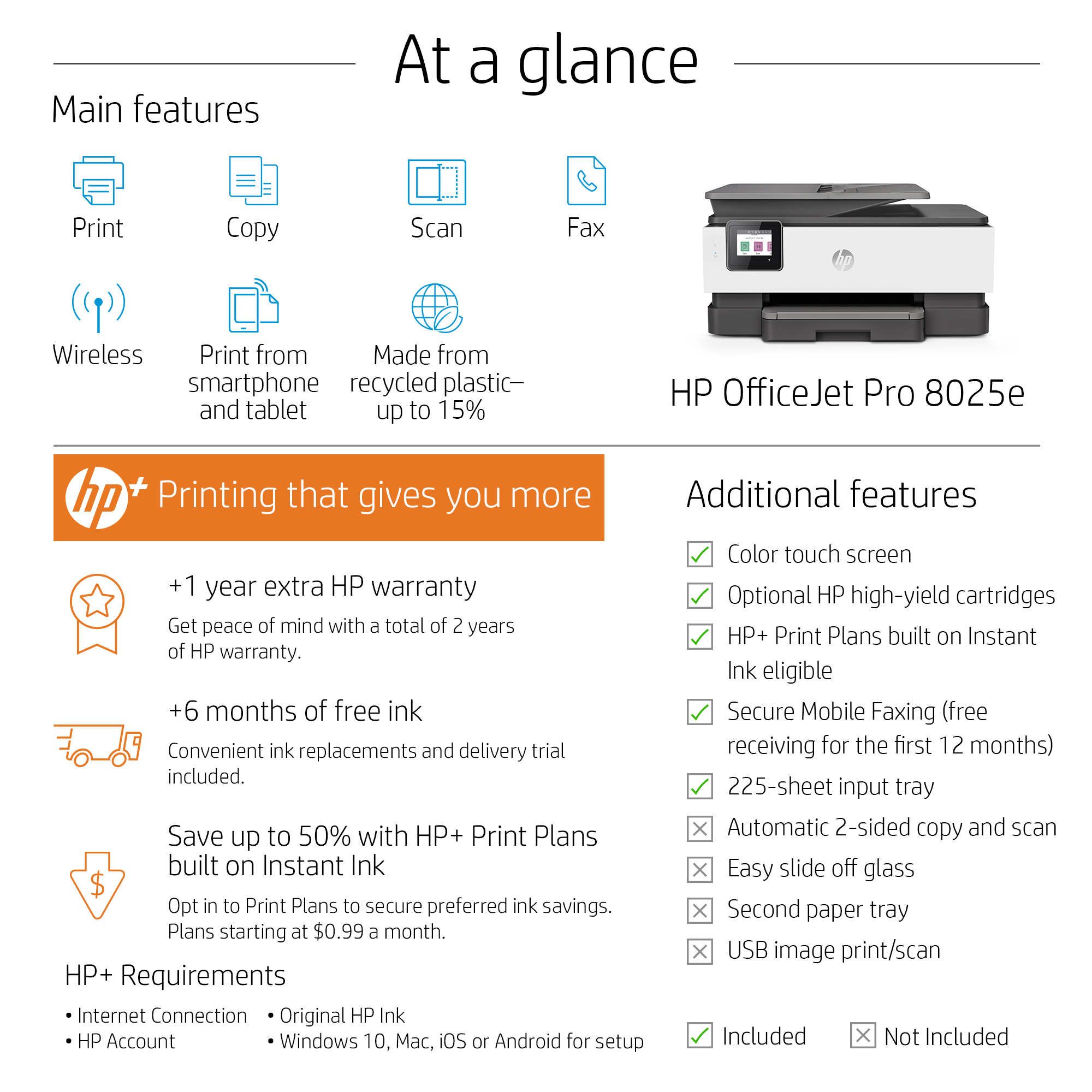 HP OfficeJet Pro 8025e All-in-One Prntr – image 8