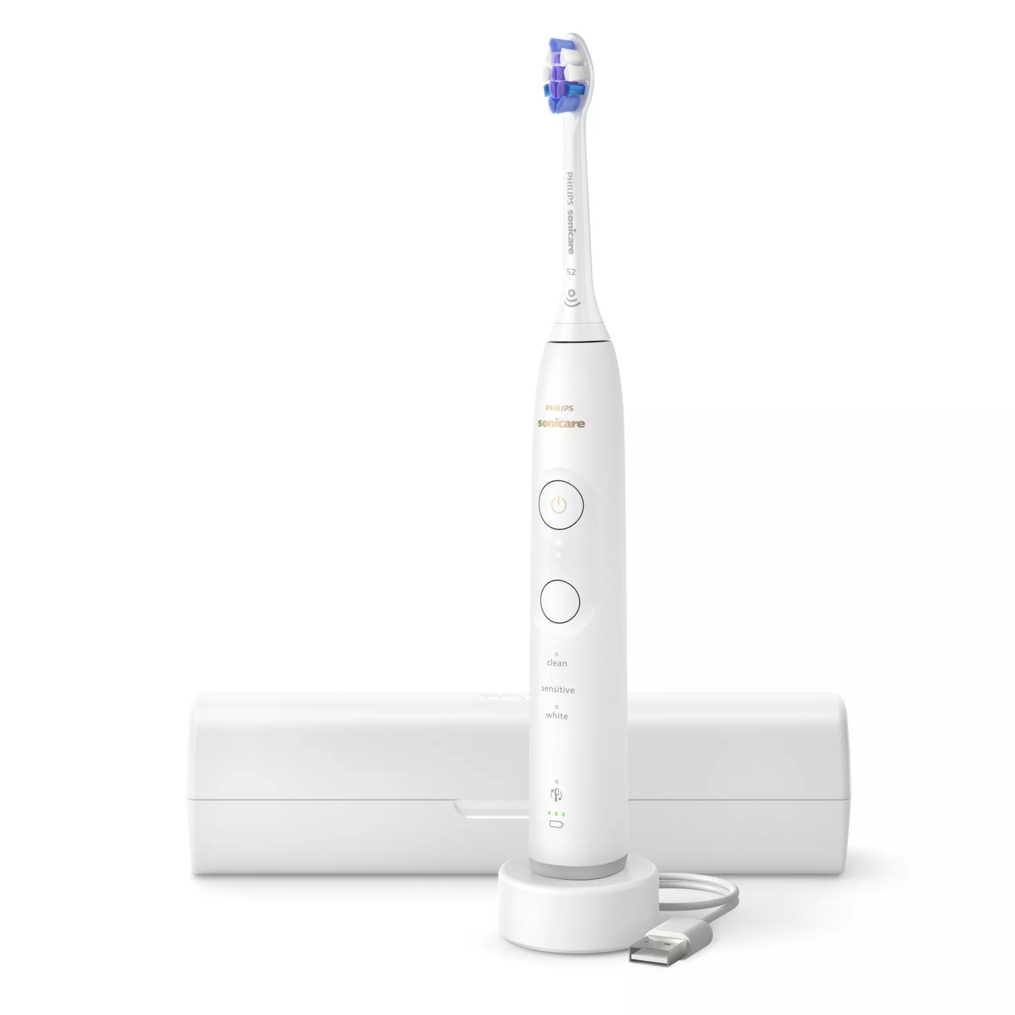 Philips HX7410/04 electric toothbrush Adult Sonic toothbrush White