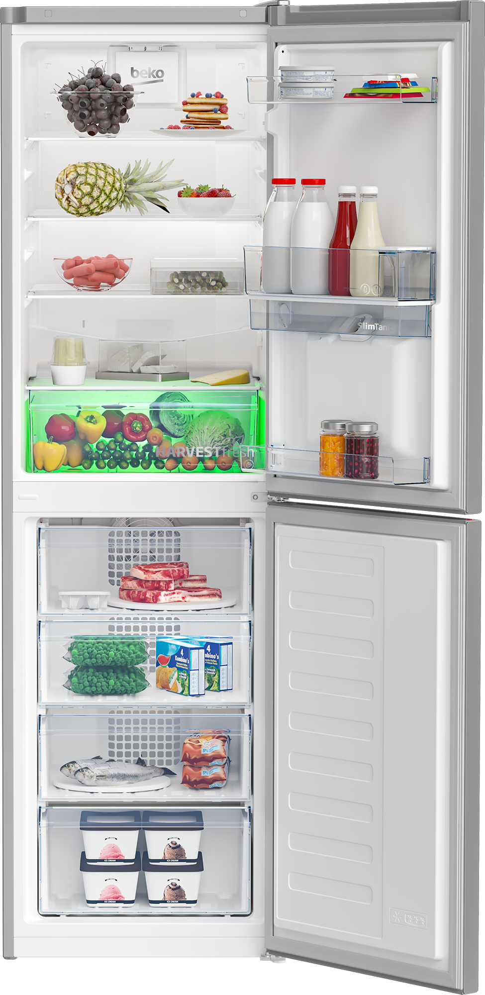 Beko CNG4582DVBPS Freestanding Frost Free Fridge Freezer with Water Dispenser