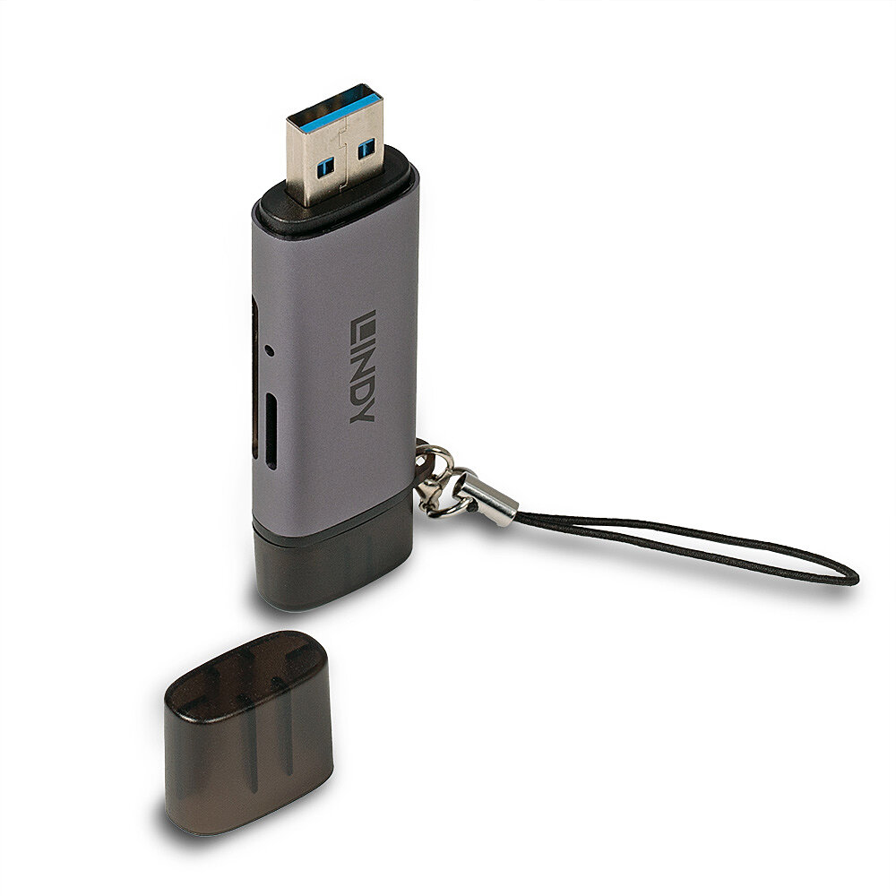 Lindy USB 3.2 Type C and A SD / Micro SD Card Reader – image 3