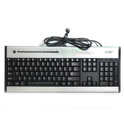 Acer KB.9610B.058 keyboard USB AZERTY French Black, Silver