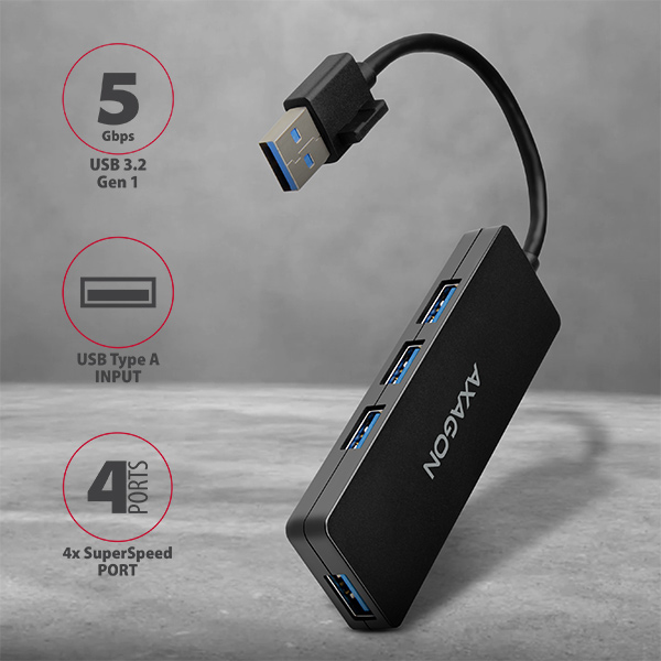 Axagon SuperSpeed USB SLIM hub – image 2
