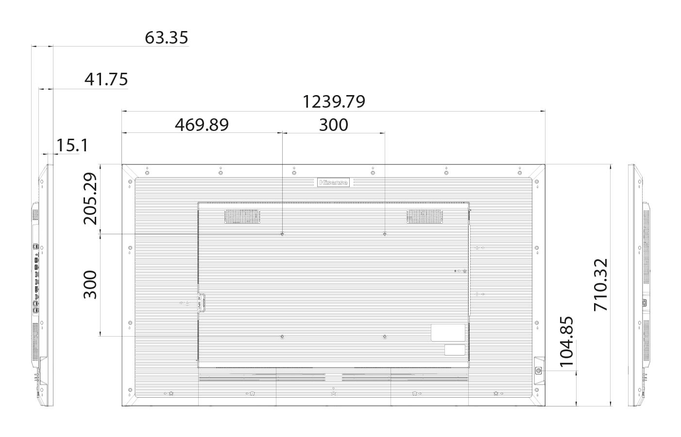 Hisense Digital Signage Display 55DM66D 55" 4K UHD 500 cd/m² 24/7 Schwarz