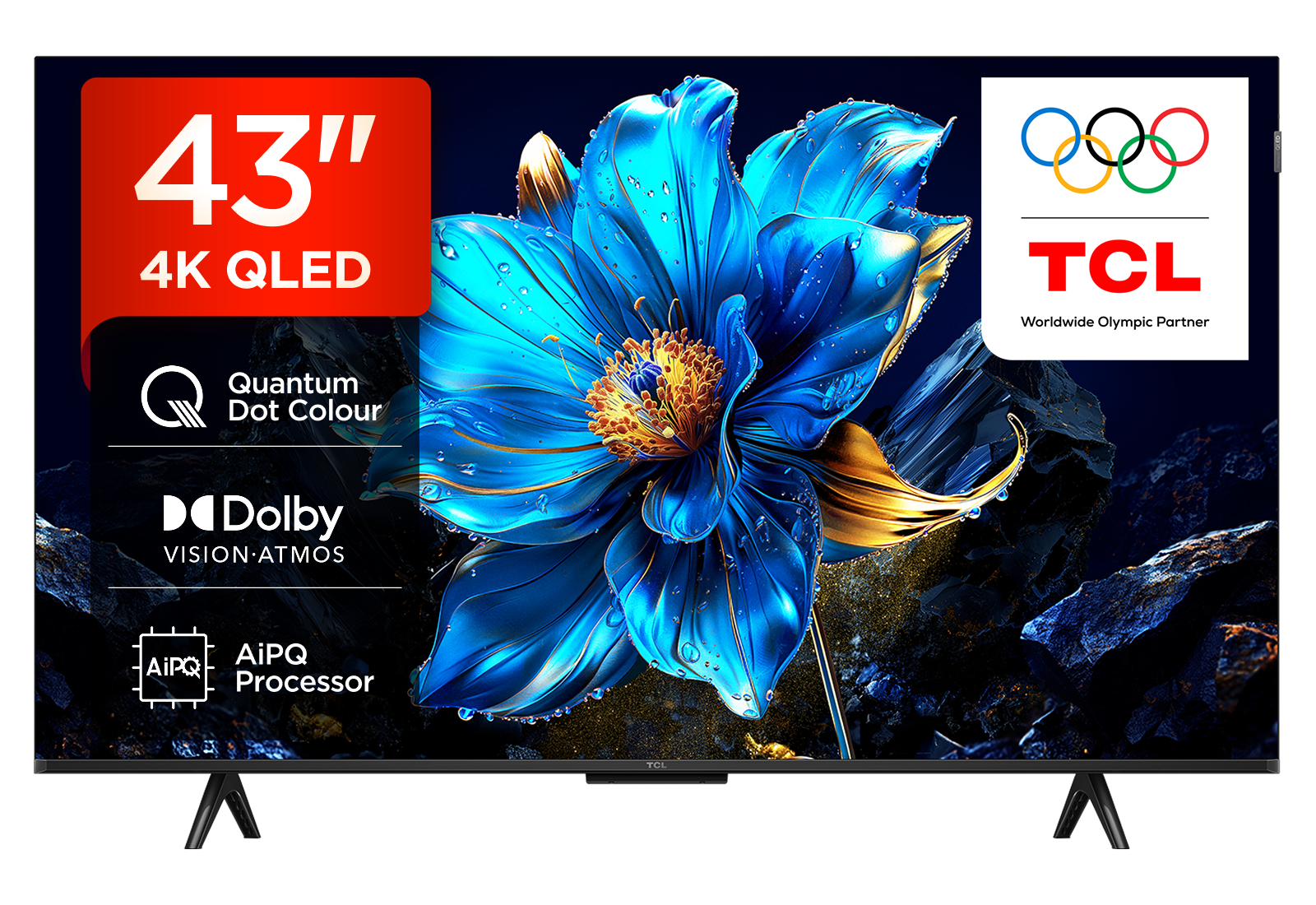 TCL 43P7K-UK TV 109.2 cm (43") 4K Ultra HD Smart TV Wi-Fi Metallic 350 cd/m²