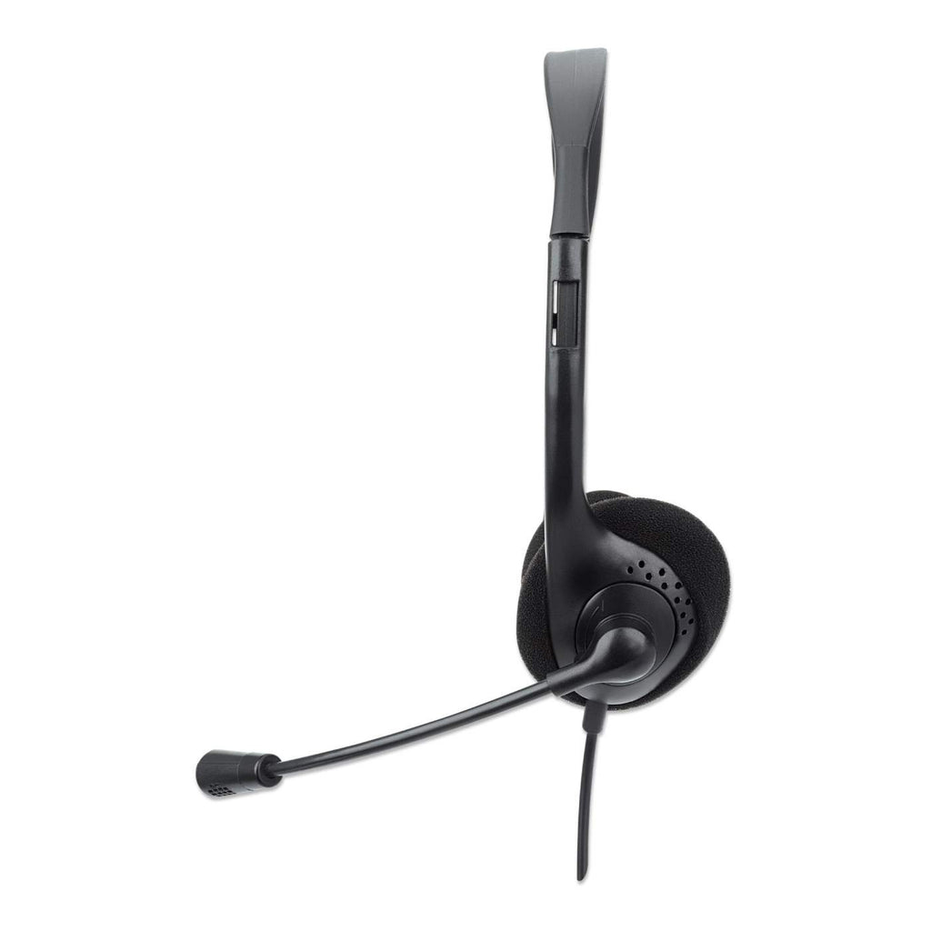 Manhattan Stereo On-Ear Headset (USB), Microphone Boom, Polybag Packaging, Adjustable Headband, Ear Cushion, 1x USB-A for both sound and mic use, cable 1.5m, Th – image 4
