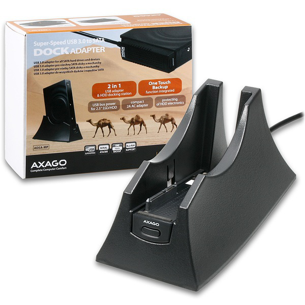 Axagon ADSA-MP laptop dock/port replicator Black – image 2