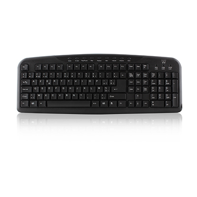Ewent EW3131 keyboard USB AZERTY Belgian Black
