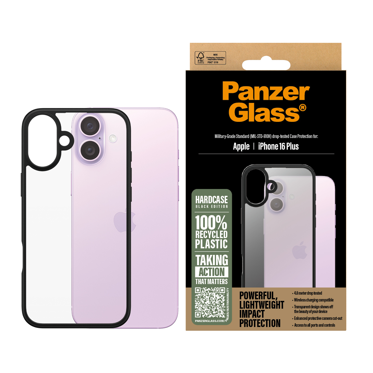 PanzerGlass® HardCase Transparent iPhone 16 Plus – image 2