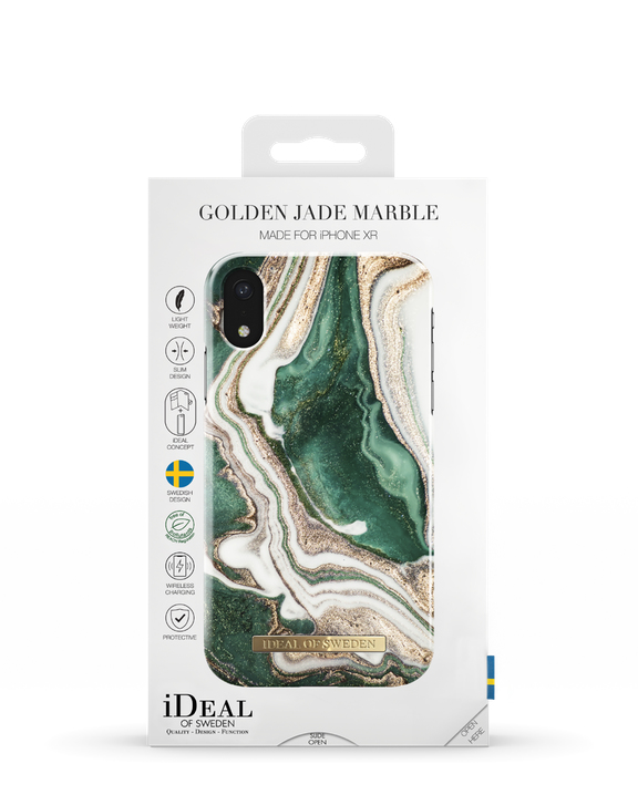 iDeal of Sweden Printed Case iPhone XR Golden Jade Marble – image 3