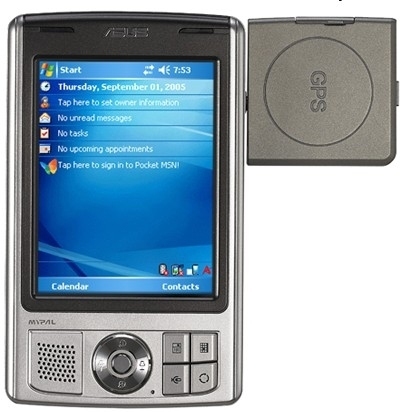 ASUS MyPal A639 + European map