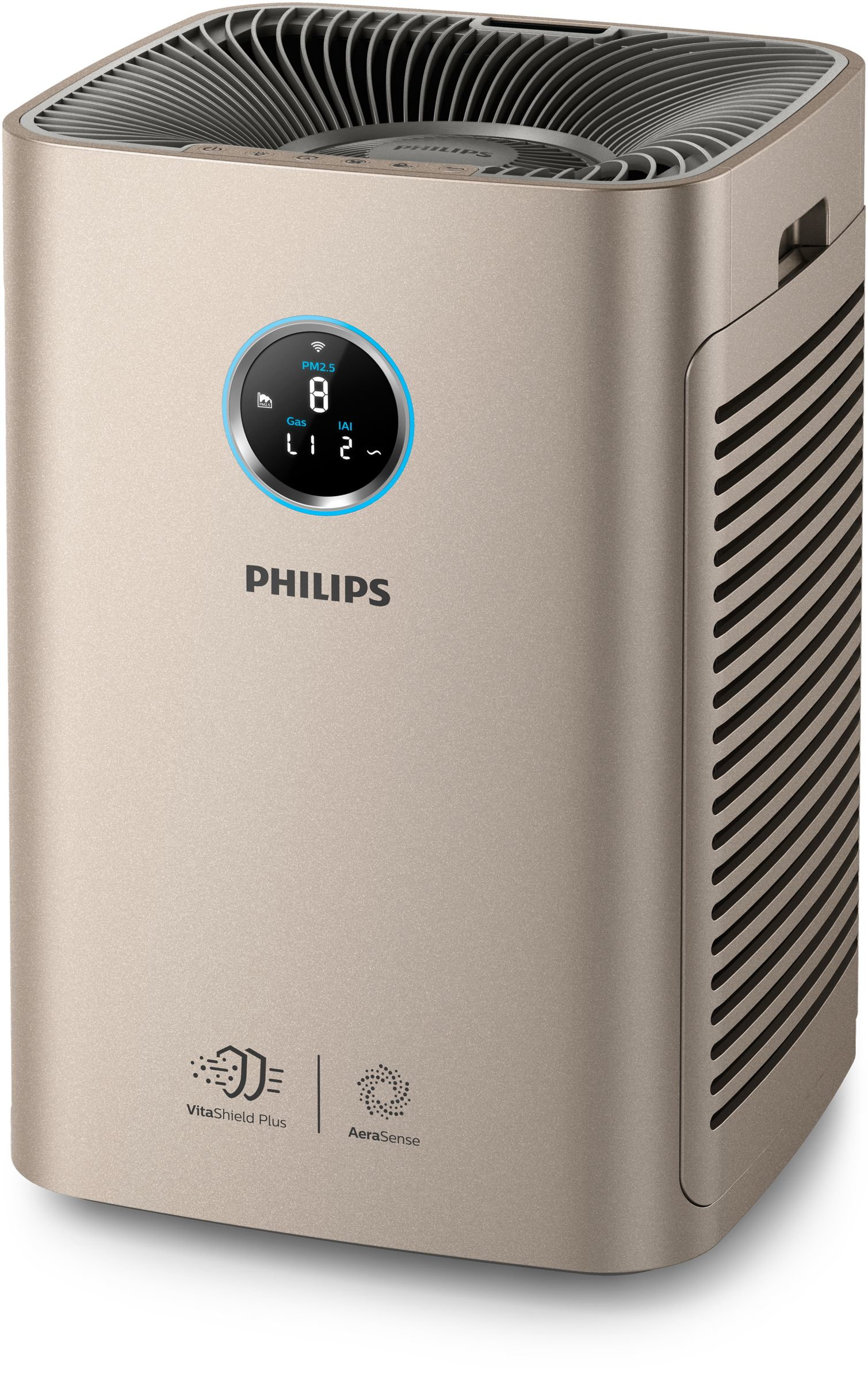 Philips 6000 series AC6675/00 air purifier 85 m² Champagne, White
