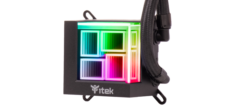 itek HYDRO CUBE 240B Processor Liquid cooling kit 12 cm Black 1 pc(s) image 3