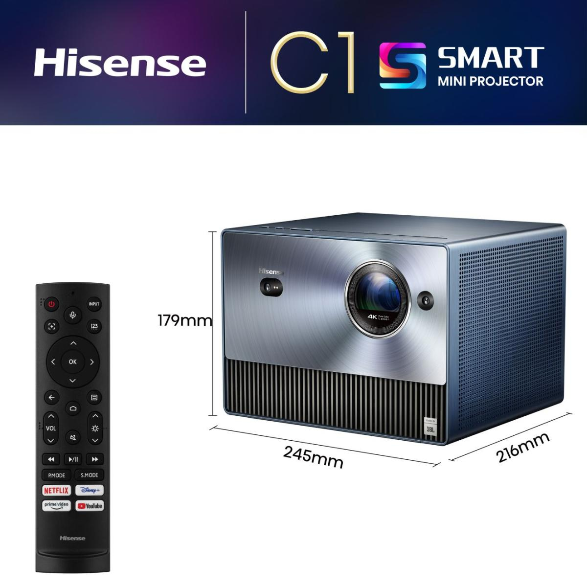 Hisense C1 1600 ANSI lumens DMD UHD 4K (3840x2160) Blue, Dark Grey – image 2