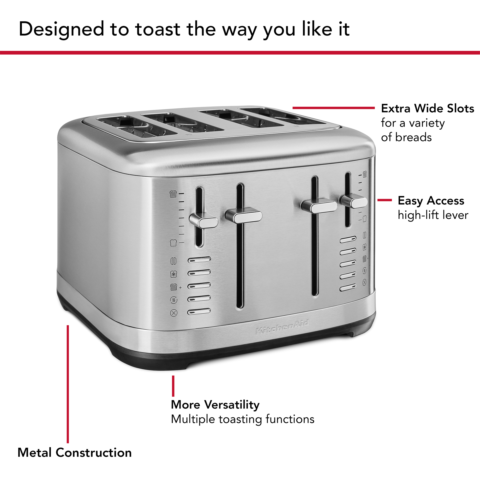 KitchenAid 5KMT4109BSX toaster 7 4 slice(s) – image 2
