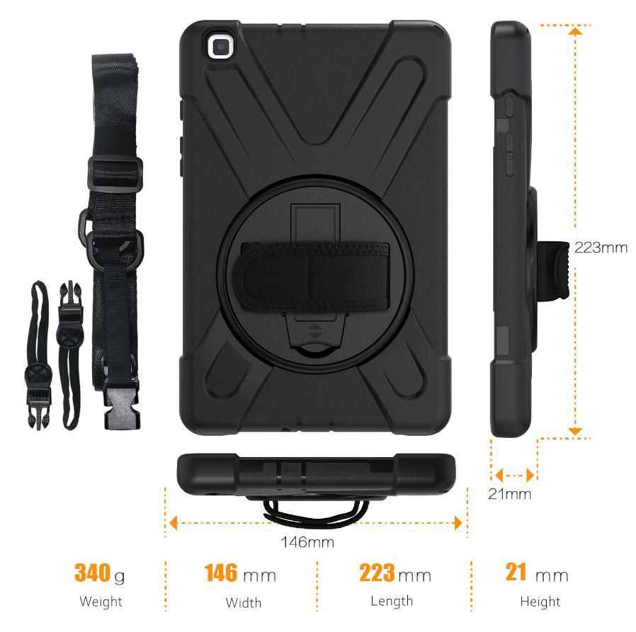 eSTUFF AUSTIN Defender Case for Samsung Galaxy Tab A 8.0 - Black – image 6