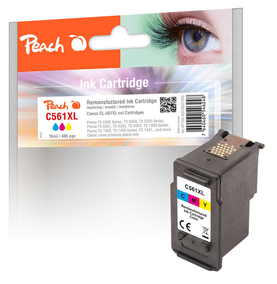Peach Print-head XL colour compatible with Canon CL-561XL, 3730C001