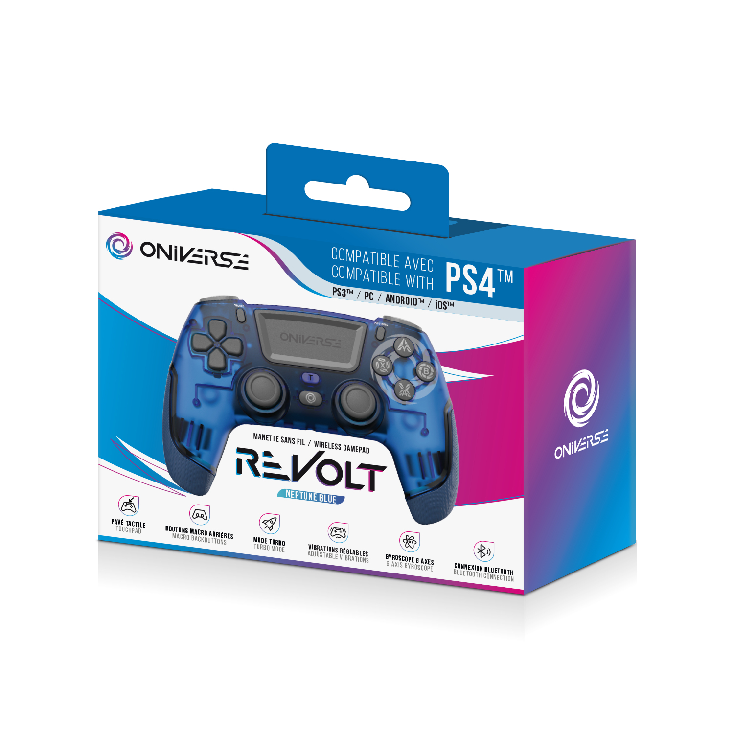 Oniverse Wireless Revolt Bluetooth Controller Neptune Blue (PS4 - PC - Mobile) – image 7