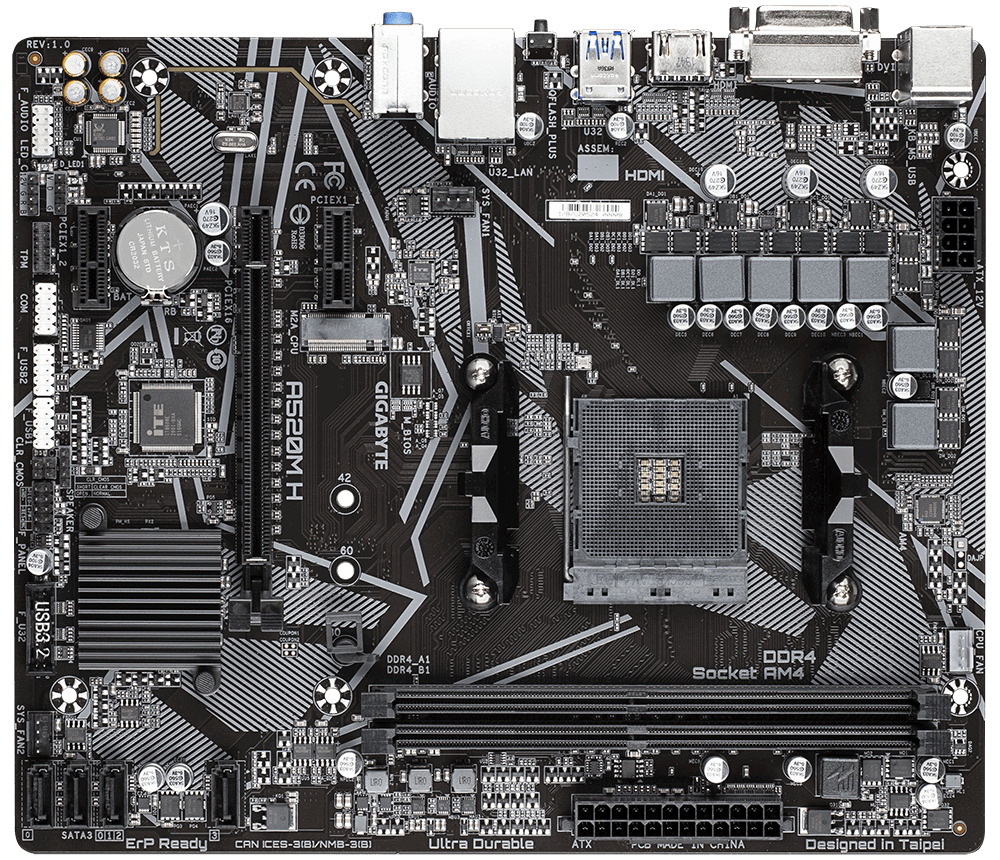 GIGABYTE A520M H (rev. 1.0)
