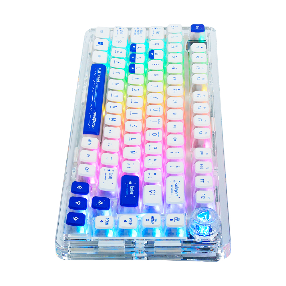 Teclado Gamer Game Factor KBG800 - Alámbrico/Inalámbrico - RGB - Gasket - KBG800 Teclado Gamer Game Factor KBG800 - Alámbrico/Inalámbrico - RGB - Gasket - KBG800