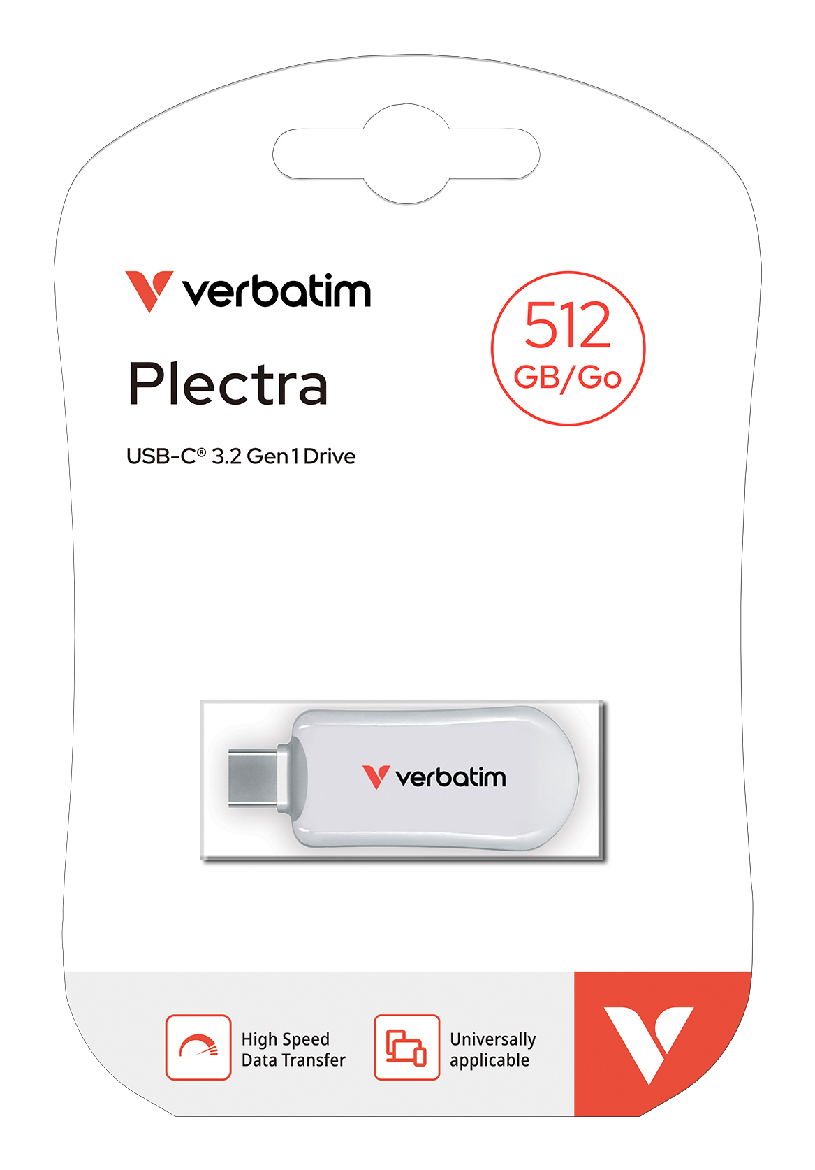 Verbatim Plectra USB-C Flash Drive White – image 4
