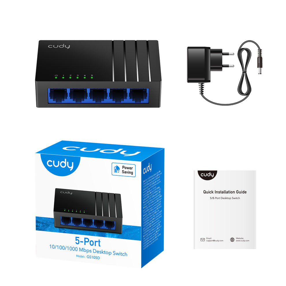 Cudy 5-Port Gigabit Unmanaged Switch, GS105D 5.0 – image 4