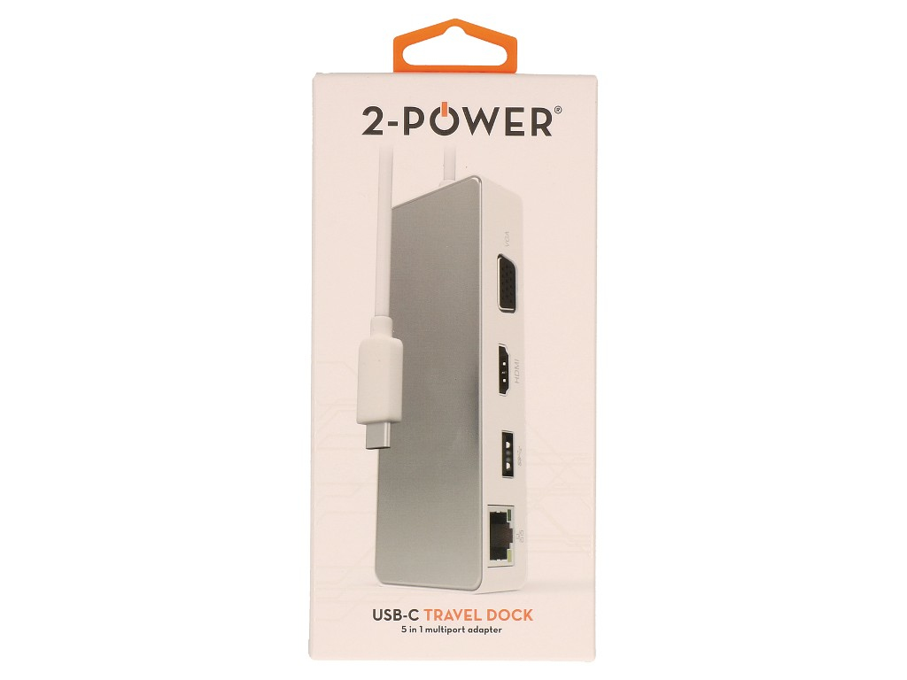 2-Power USB Type-C to HDMI & VGA Travel Dock – image 3