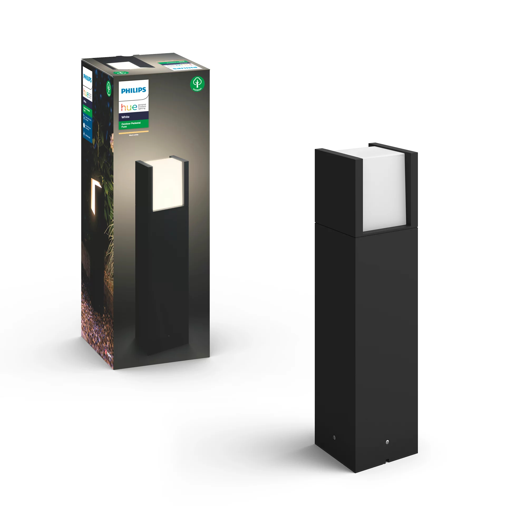 Philips by Signify Philips Hue White Fuzo Outdoor Pedestal Light