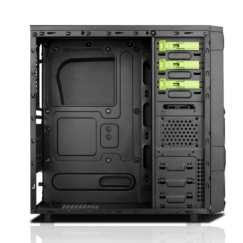 itek Ninja Midi Tower Black, Green – image 2