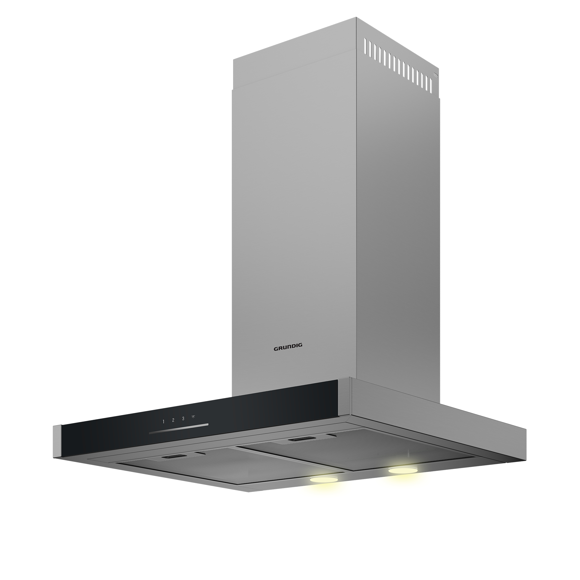 Grundig GDKP2460BC cooker hood Wall-mounted Black, Stainless steel 628 m³/h – image 2