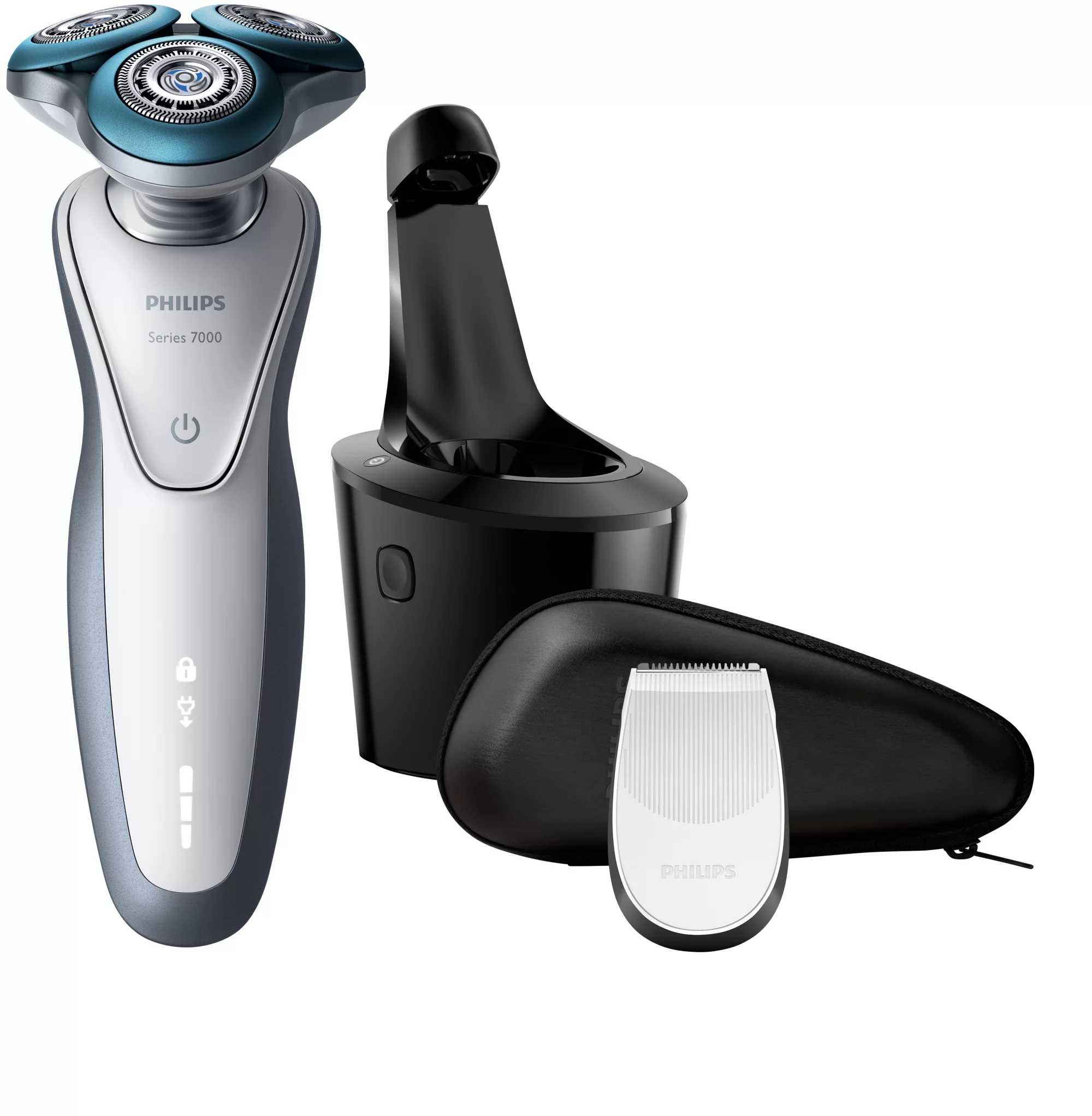 Philips SHAVER Series 7000 S7730/26R1 men's shaver Rotation shaver Trimmer Black, Blue, White