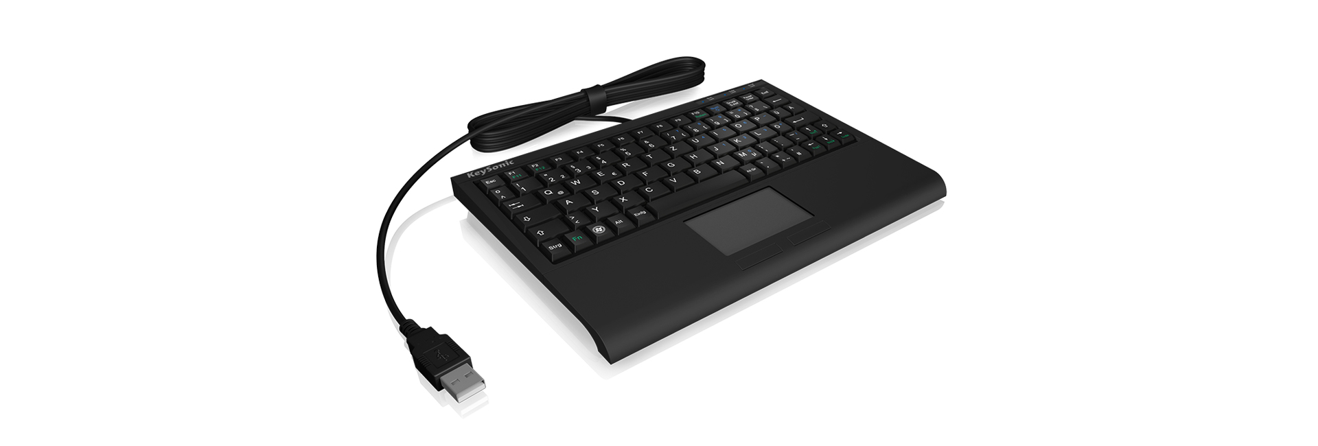 KeySonic ACK-3410 keyboard Medical USB AZERTY French Black – image 1
