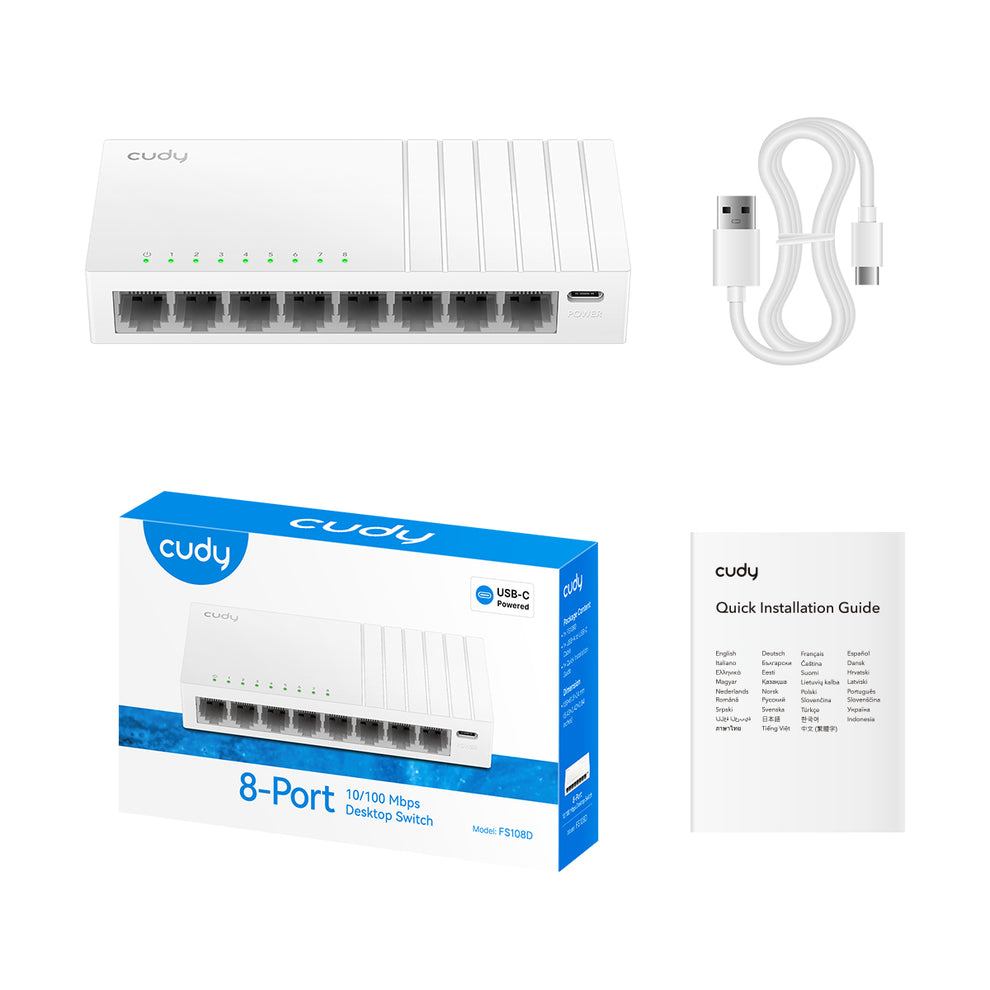 Cudy 8-Port 10/100 Mbps Desktop Switch, FS1058D 5.0 – image 3