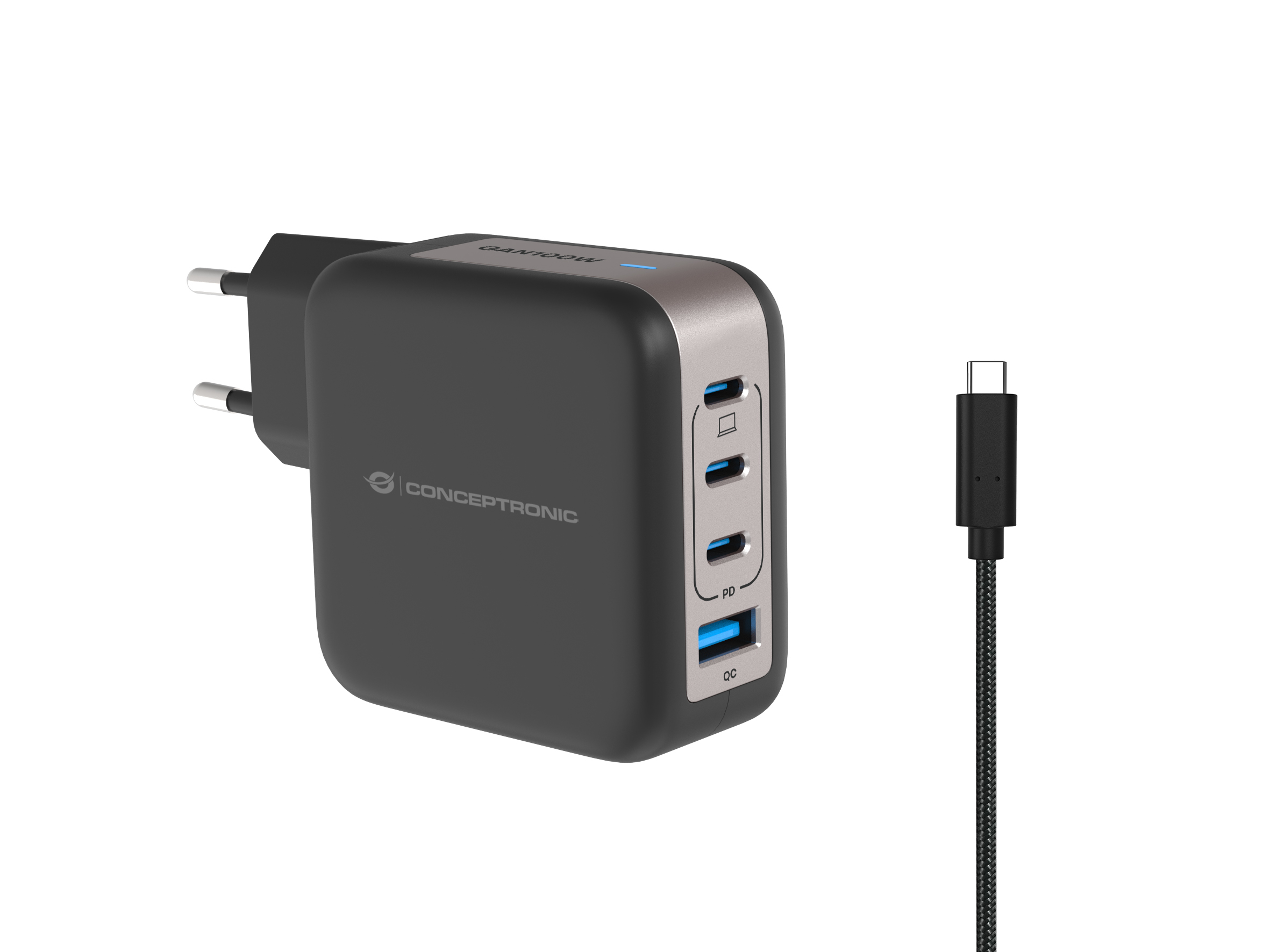 Conceptronic ALTHEA18B Caricabatterie per dispositivi mobili Universale Nero AC Ricarica rapida Interno