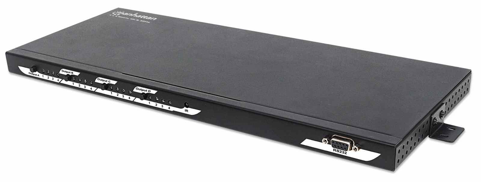 Manhattan 4K 4x4 HDMI Matrix, 4K@30Hz, Switch/Splitter Matrix with Four Inputs and Four Outputs, RS232 Control, Video Bandwidth Amplifier, Remote Control, Boxed – image 6