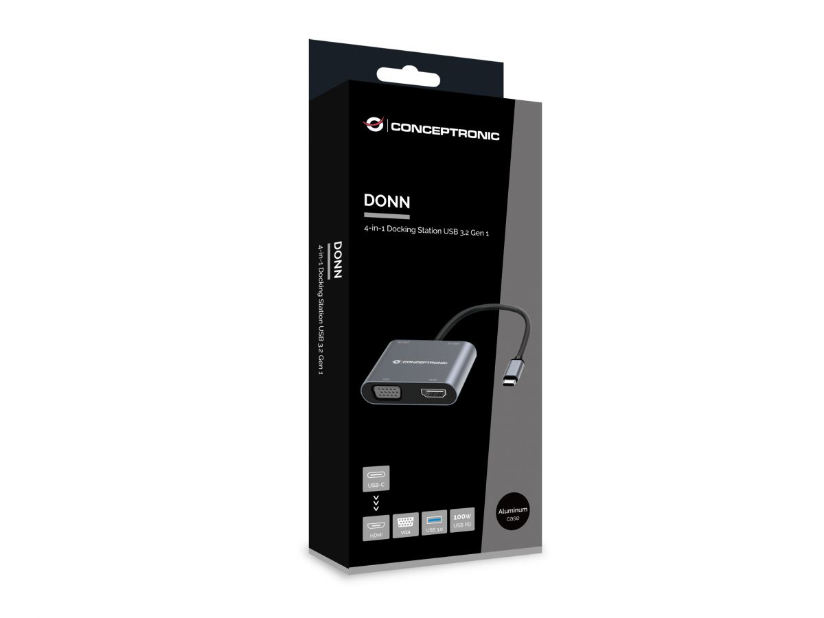 Conceptronic DONN16G Wired USB 3.2 Gen 1 (3.1 Gen 1) Type-C Grey – image 6