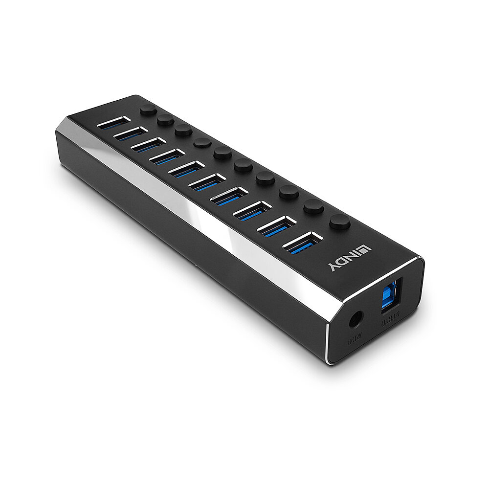 Lindy 10 Port USB 3.0 Hub with On/Off Switches – image 2
