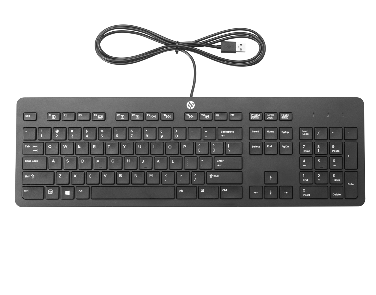 HP 1JQ87AV keyboard Office USB Black