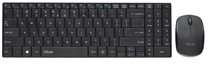 Trust 18800 keyboard Mouse included Universal RF Wireless German Black – image 4
