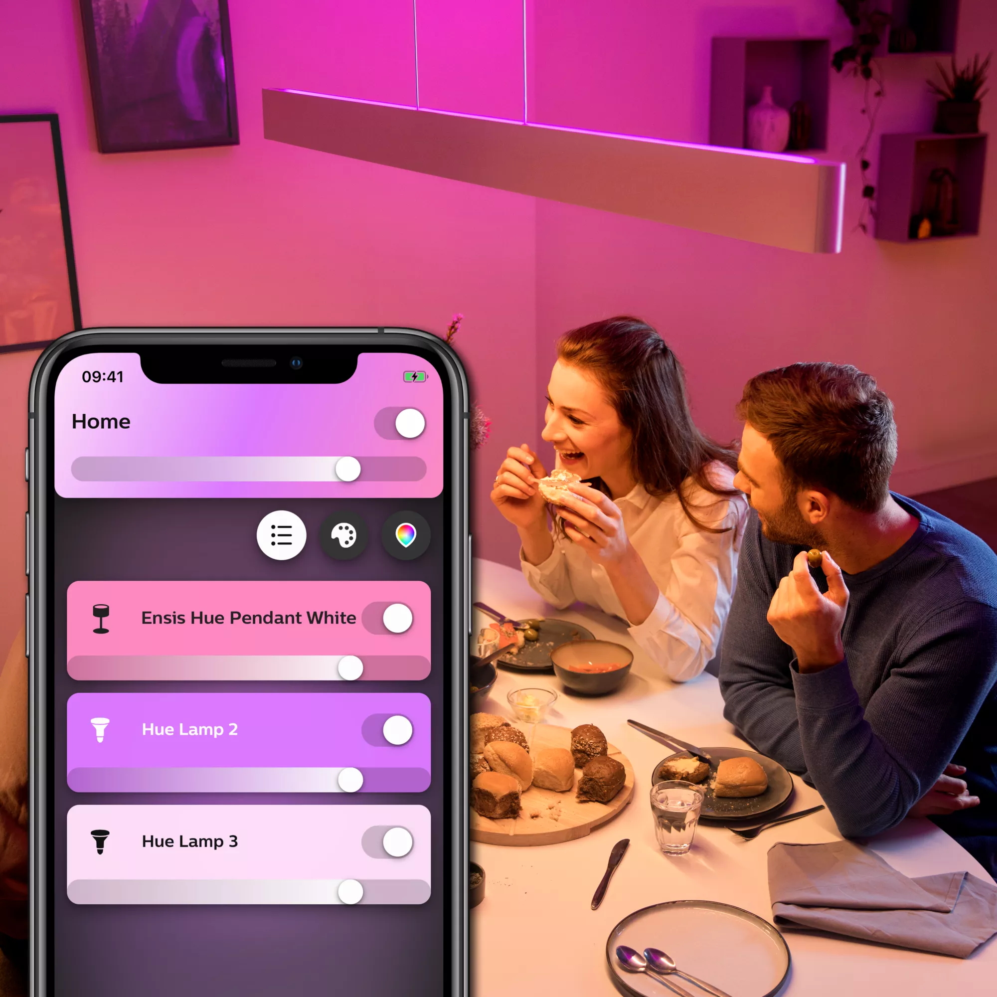 Philips by Signify Philips Hue White and colour ambience Ensis pendant light – image 6