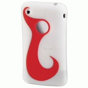 Hama "Silicon" Mobile Phone Window Case f/ Apple iPhone, white/orange – image 2
